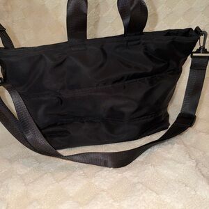 Tahari Black Nylon Tote Bag